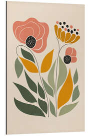 Magnettafel Pink Orange Floral