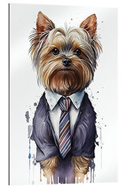 Gallery Print Yorkshire Terrier in Anzug und Krawatte