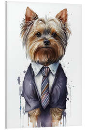 Magnettafel Yorkshire Terrier in Anzug und Krawatte