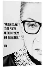 Tableau en PVC Ruth Bader Ginsburg, Women Quote