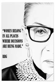 Sisustustarra Ruth Bader Ginsburg, Women Quote