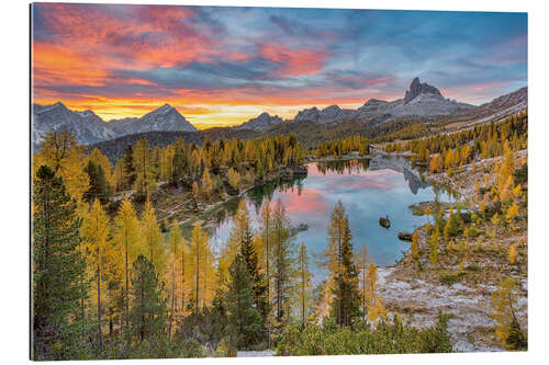 Cuadro de plexi-alu Lago Federa in the Dolomites