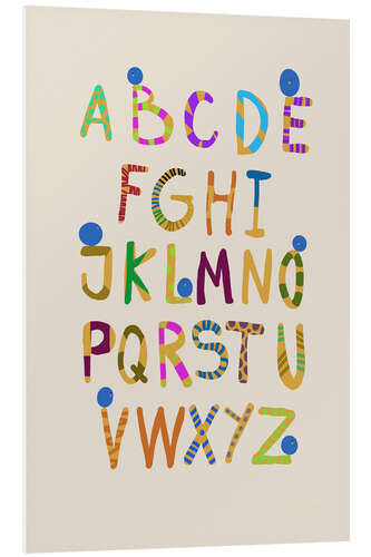 Foam board print Happy alphabet