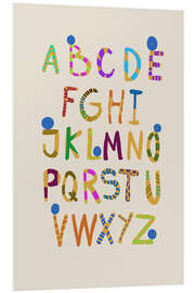 Foam board print Happy alphabet