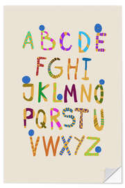 Sticker mural Alphabet heureux