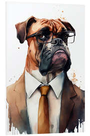 Quadro em PVC Boxer in a suit and tie