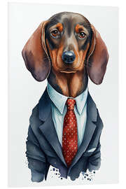 Tableau en PVC Dachshund in a suit and tie