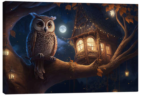 Lienzo The Treehouse Owl