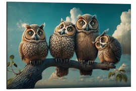 Quadro em alumínio Owl Quartet