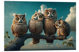 Tableau en PVC Owl Quartet