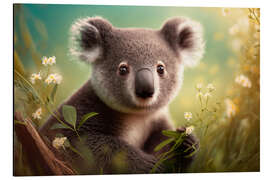 Aluminium print Curious Koala