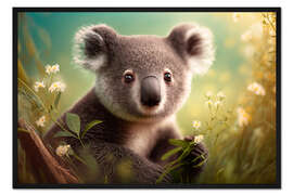 Gerahmter Kunstdruck Neugieriger Koala