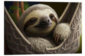 Magnettafel Faultier in der Hängematte