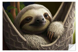 Naklejka na ścianę Sloth in the Hammock