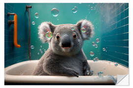 Vinilo para la pared Koala in the Bath - Michael artefacti