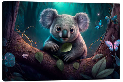 Canvas print Koala in the Fairy Forest I