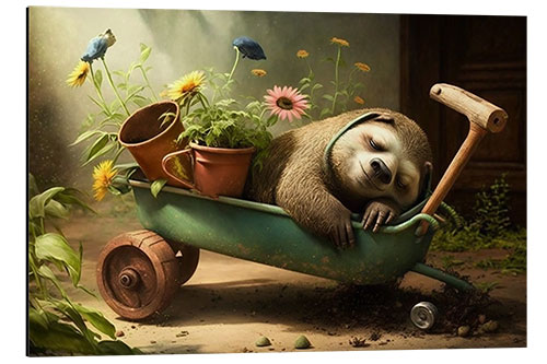 Aluminiumsbilde Sloth Gardening