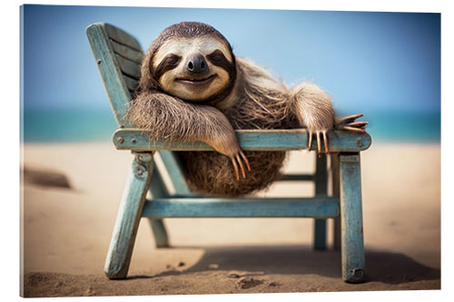 Cuadro de metacrilato Sloth in Deckchair I