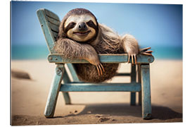 Galleritryk Sloth in Deckchair I