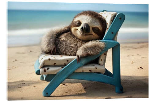 Akryylilasitaulu Sloth in Deckchair II