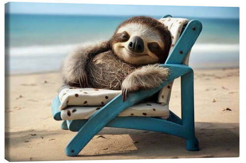 Canvas print Sloth in Deckchair II