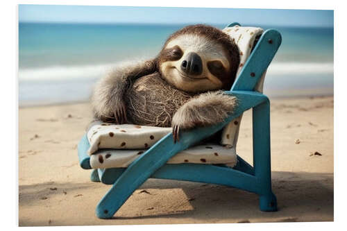 Bilde på skumplate Sloth in Deckchair II