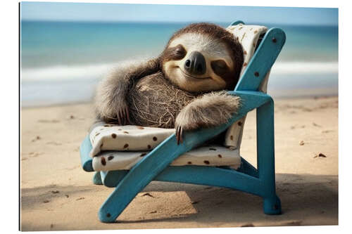 Galleritryk Sloth in Deckchair II