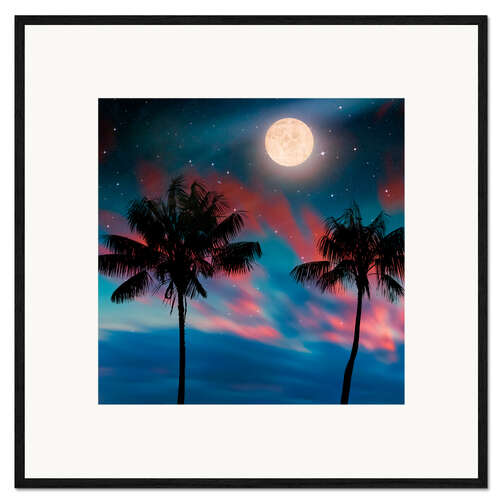 Gerahmter Kunstdruck Tropische Nacht