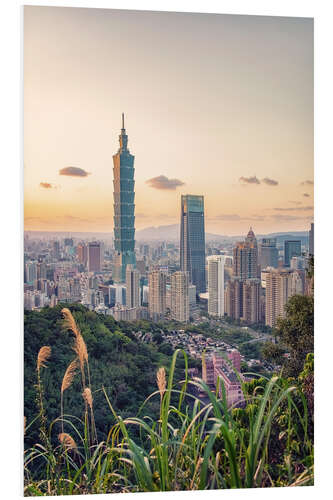 Foam board print Sunset in Taipei