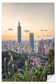 Autocolante decorativo Sunset in Taipei
