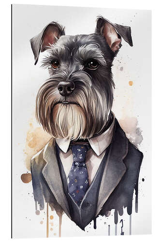 Gallery print Miniature Schnauzer Wearing Suit and Tie