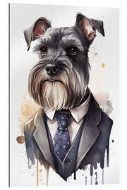 Galleritryck Miniature Schnauzer Wearing Suit and Tie