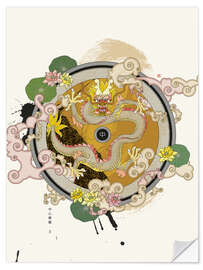 Wall sticker Yellow Dragon Of The Center (Element Earth)