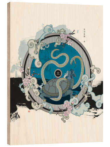 Tableau en bois Black Warrior Of The North (Element Water)