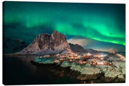 Obraz na płótnie Northern Lights over Lofoten
