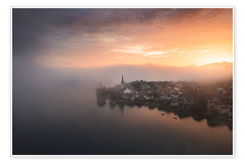 Poster Sunrise over Lake Constance