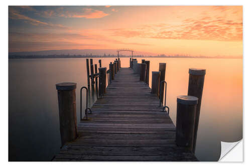 Wall sticker Sunset at Lake Constance