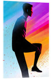 Acrylglasbild Vorausschauen - Gradient Grooves