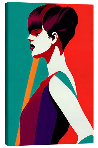 Lærredsbillede Pop Art Fashion Portrait