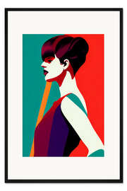 Gerahmter Kunstdruck Pop Art Fashion Portrait
