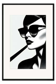 Gerahmter Kunstdruck Lässiges Schwarz