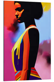 Magnettafel Neon Pop Art Porträt