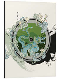 Magnettafel Azurdrache des Ostens (Element Holz)