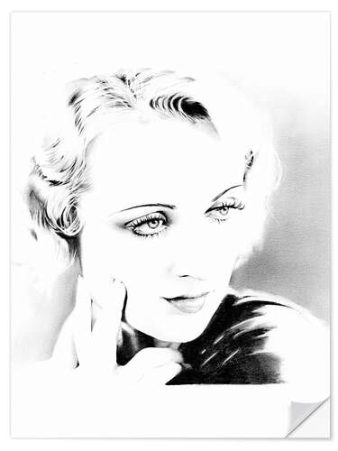 Selvklebende plakat Carole Lombard