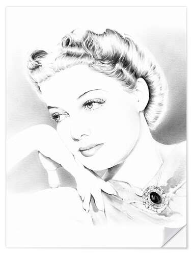 Wandsticker Ann Sheridan