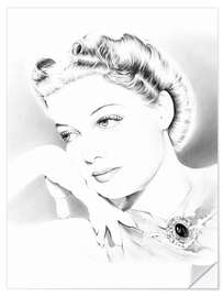 Selvklebende plakat Ann Sheridan