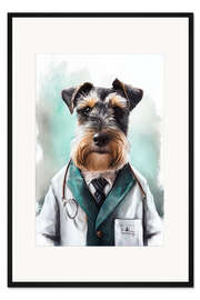 Gerahmter Kunstdruck Terrier-Doktor