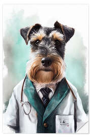 Vinilo para la pared Terrier Doctor