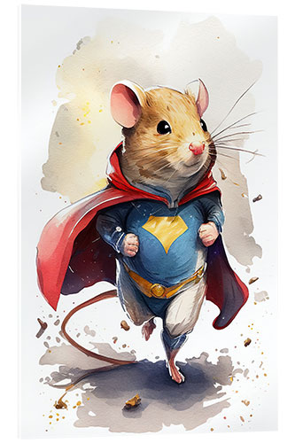 Acrylglas print Superhero Hamster