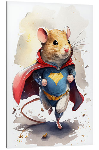 Aluminium print Superhero Hamster